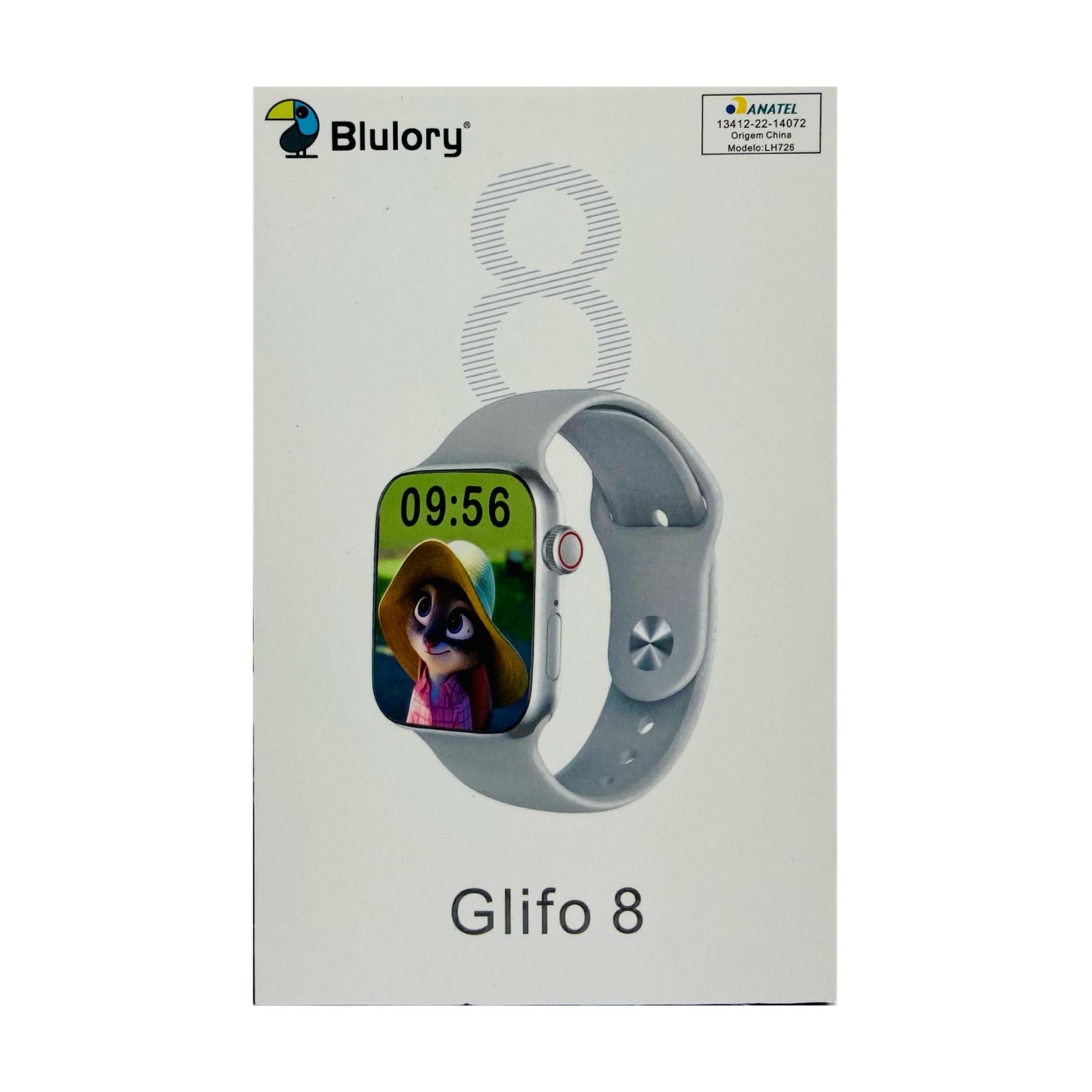 Smartwatch Blulory Glifo 8 Relógio Inteligente Prata