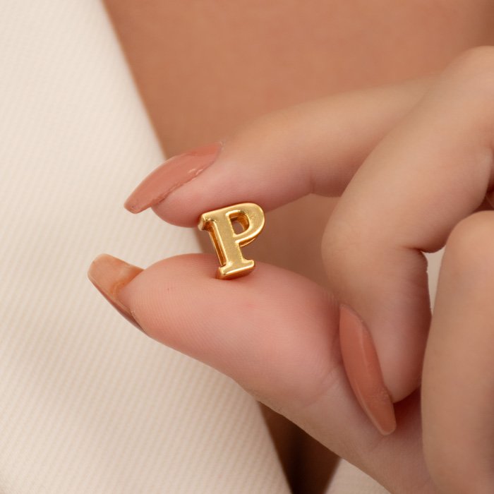 PINGENTE LETRA \"P\" PEQUENA 1CM