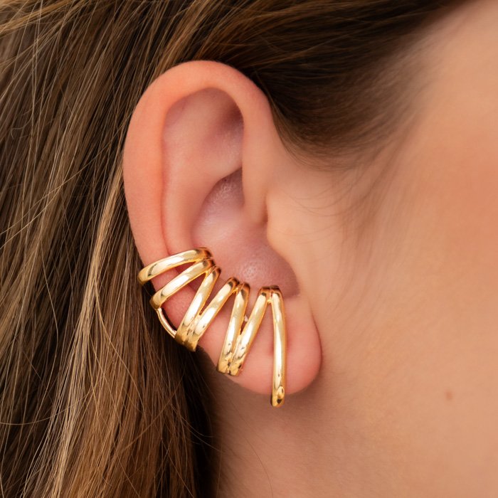 BRINCO EAR CUFF COM FIOS LISOS