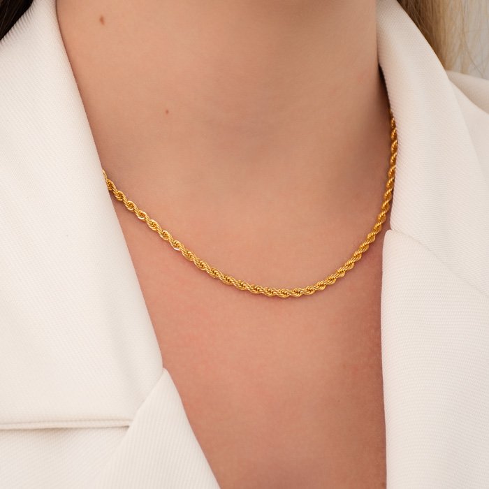 COLAR CORDÃO BAIANO 3MM (40CM + 5 DE EXTENSOR)