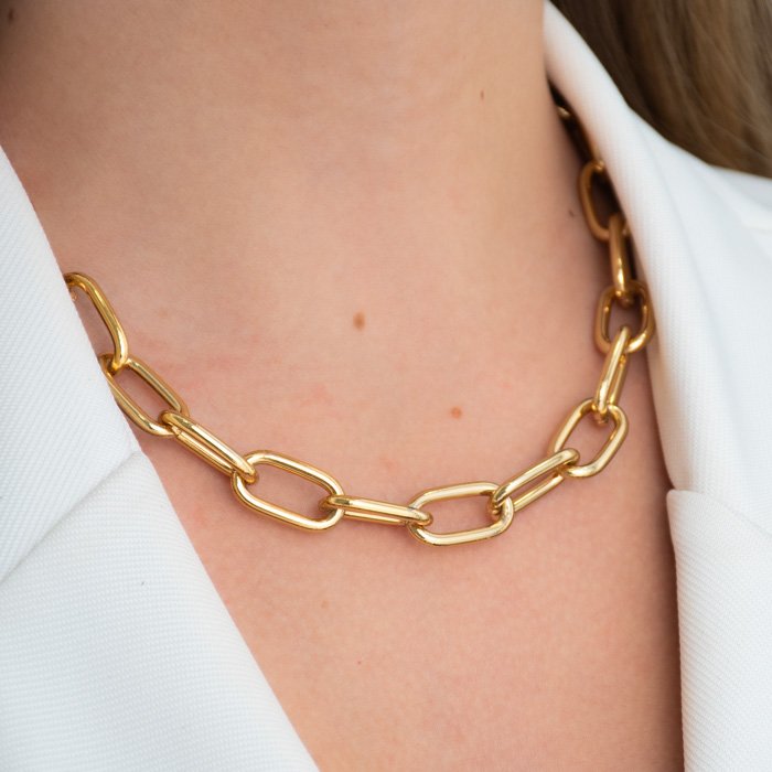 CORRENTE GROSSA ELOS OVAIS (CHOKER)