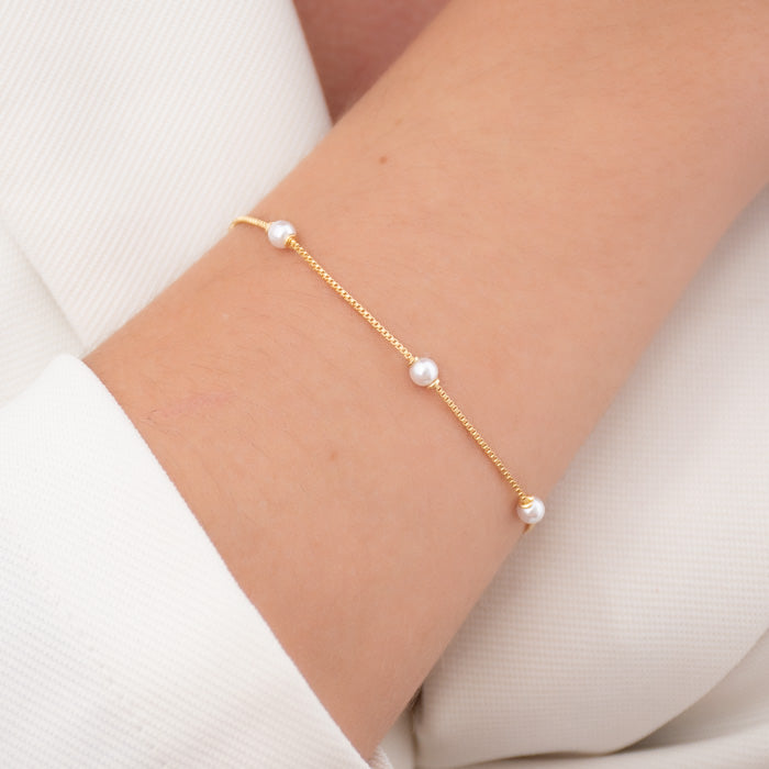 PULSEIRA FEMININA VENEZIANA C/ PÉROLAS