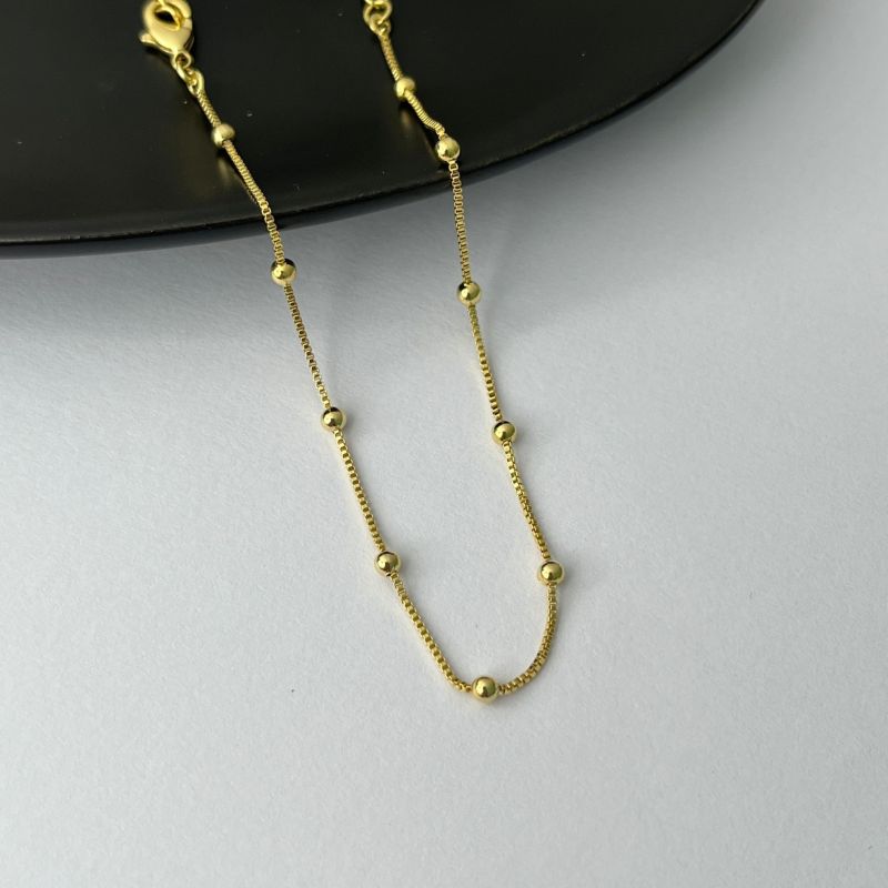 PULSEIRA DE CORRENTE VENEZIANA COM BOLINHAS