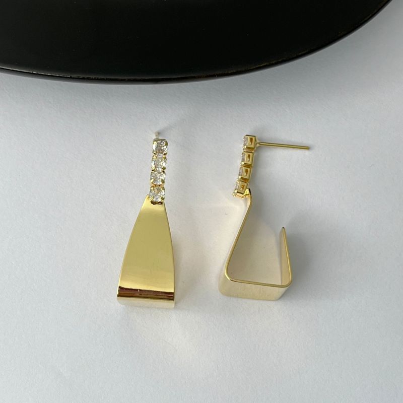 BRINCO ZIRCONIA GOTA DOBRADA