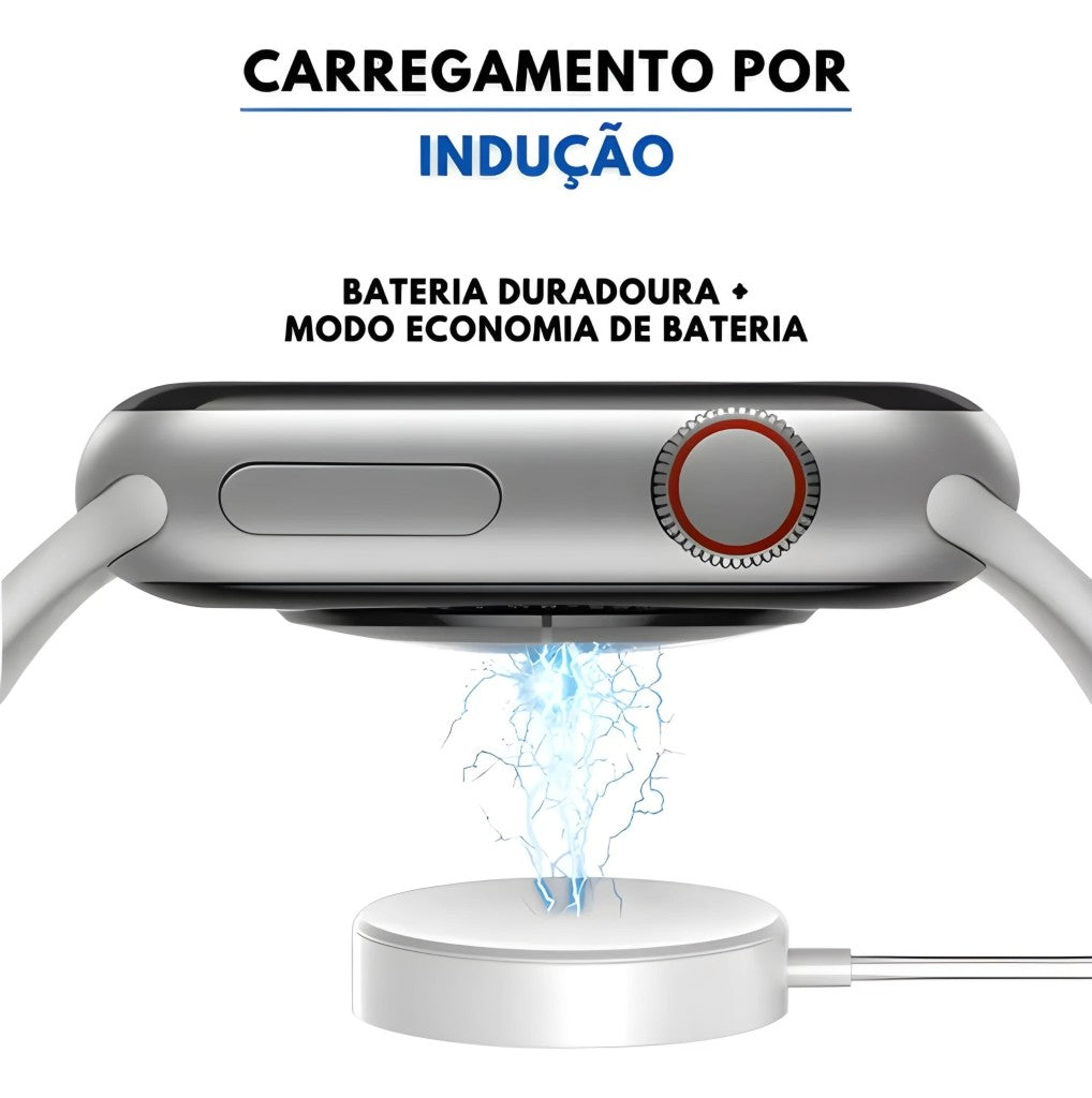 Relógio Inteligente Smartwatch W57 Pro Max NFC Bazik Prime + 7 Pulseiras