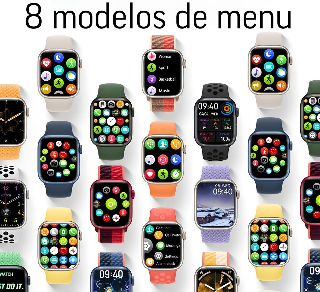 Relógio Inteligente Smartwatch W57 Pro Max NFC Bazik Prime + 7 Pulseiras