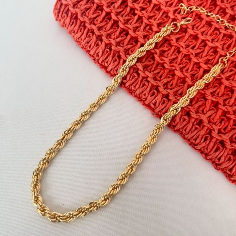 CHOKER CORDÃO BAIANO 6MM (CORRENTE 33CM + 5CM DE EXTENSOR)