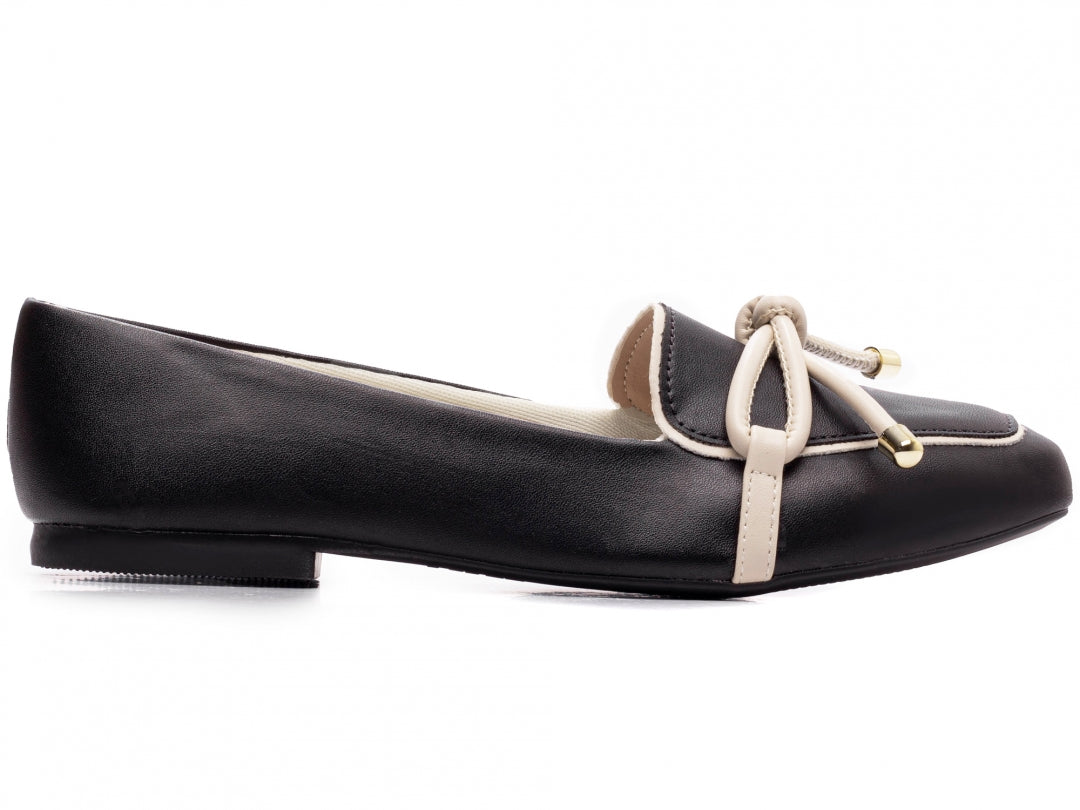 Mocassim Feminino Rasteiro Preto