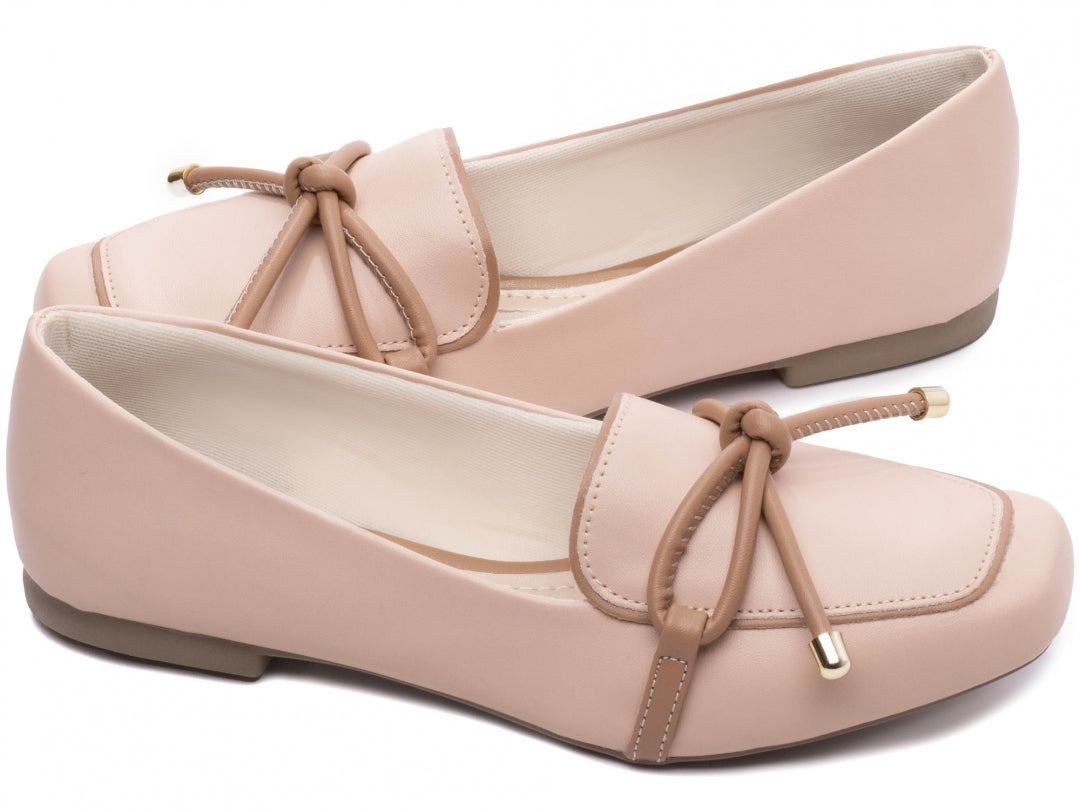 Mocassim Feminino Rasteiro Rosê