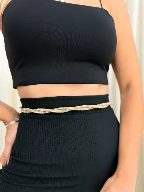 Cinto Feminino com Strass