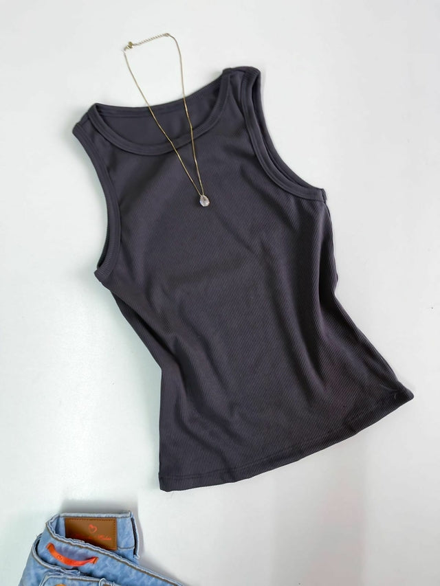 Blusa Feminina Regata em Ribana