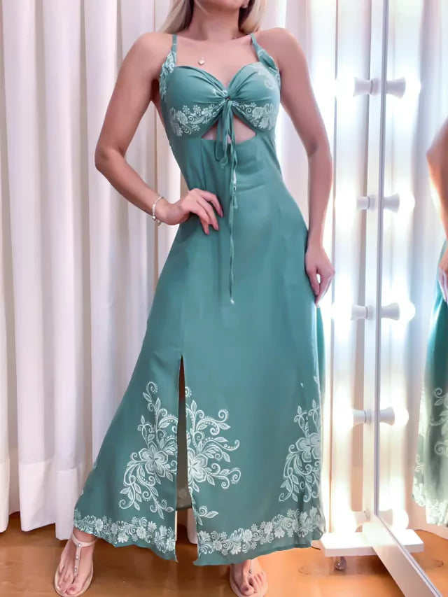 Vestido Feminino Midi Estampado