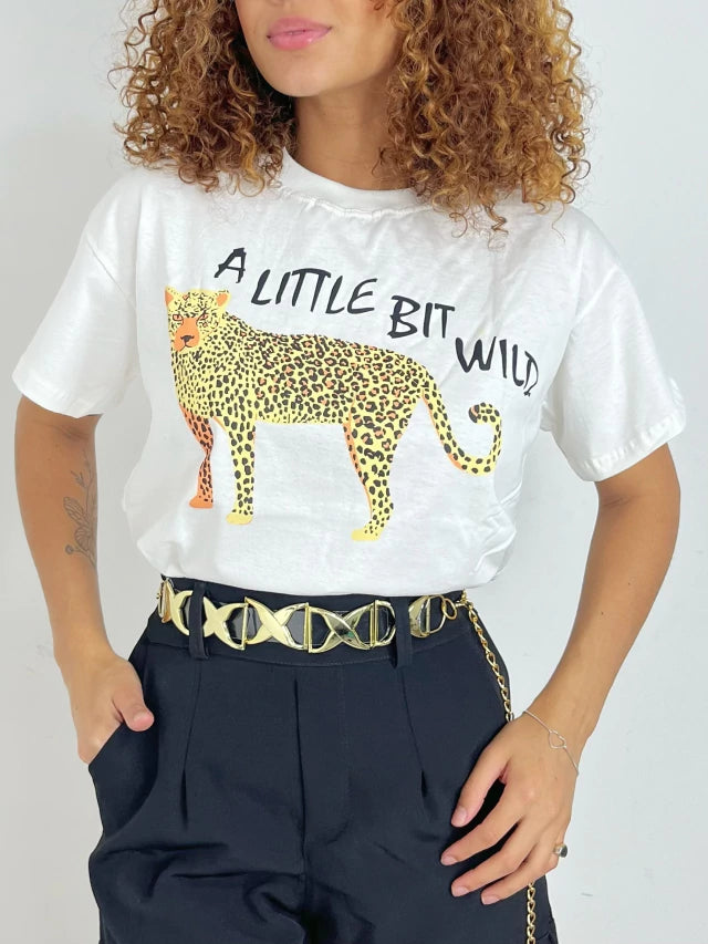 T-Shirt Feminina Estampada Guepardo