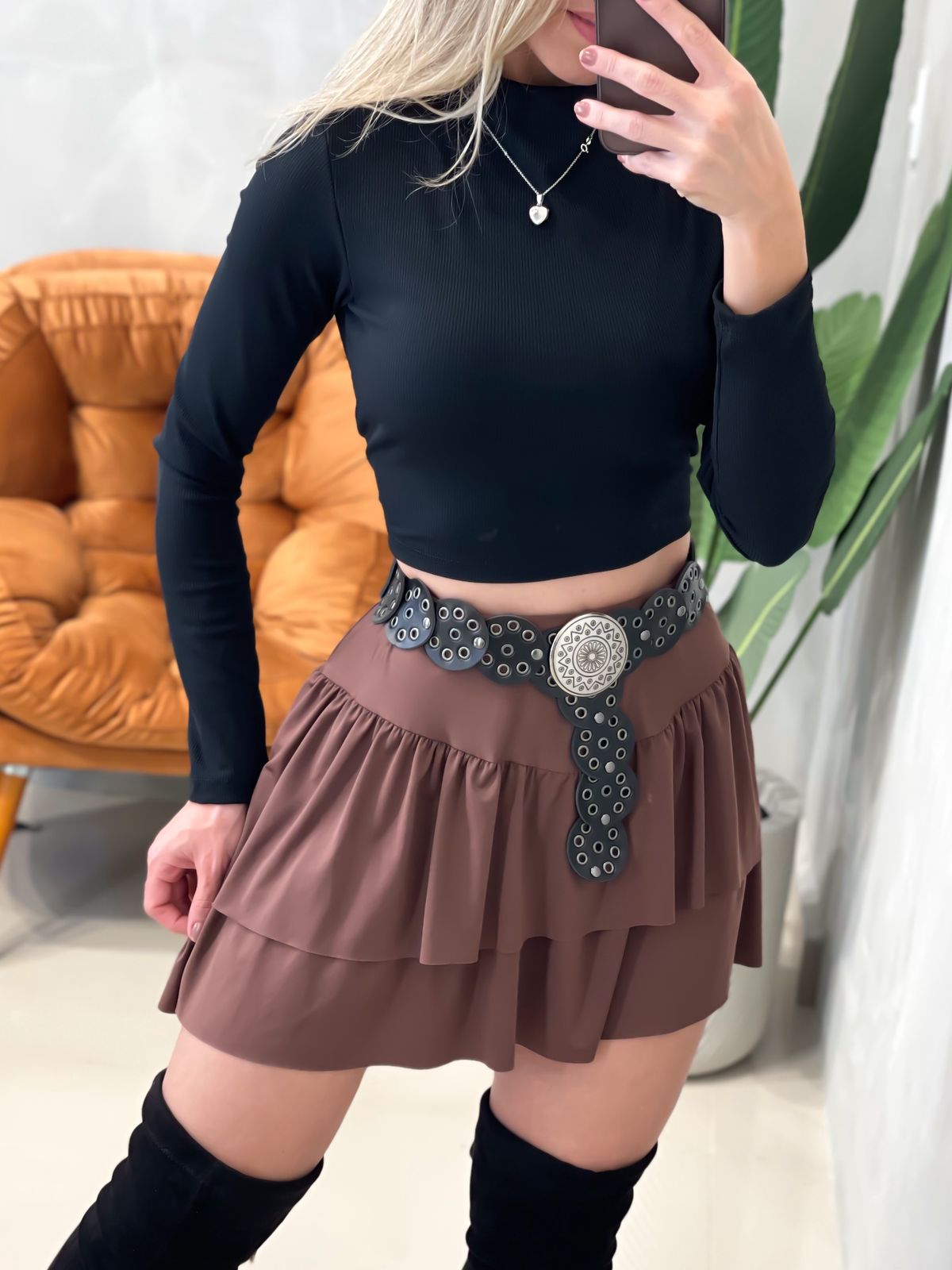 Shorts Saia em Suplex com Babado